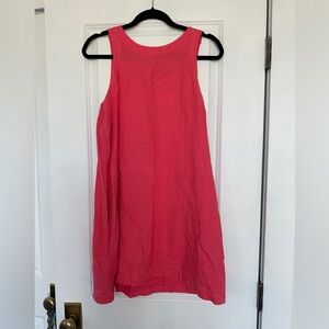 A New Day Bright Pink Linen Blend Dress | Sz M | NWT